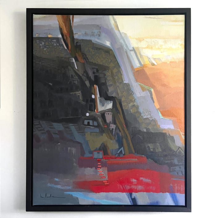 "Carving Out A Dwelling" - Original Painting in multicolor by Khara Ledonne