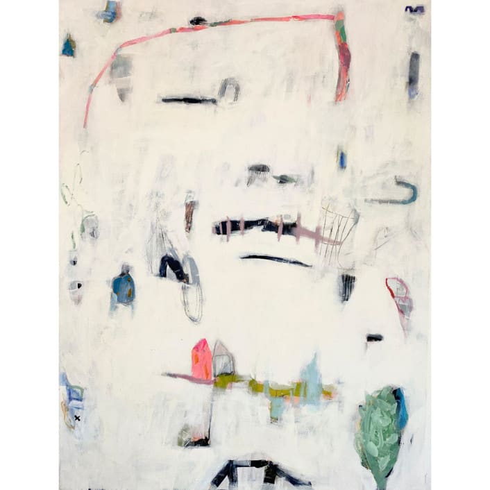 "finally fine" - Original Painting in multicolorassorted-colors by tina johnson
