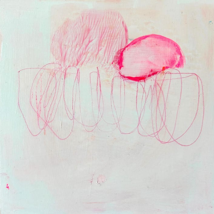 "set your secrets free" - Original Painting in pink by tina johnson