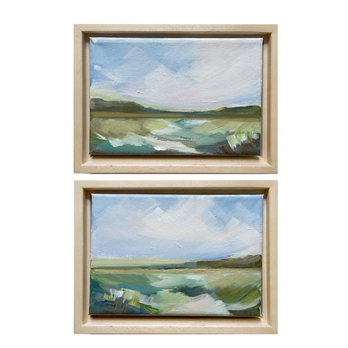 "Sweet Summer Grass Set" - Original Painting in green by AlisonJerry