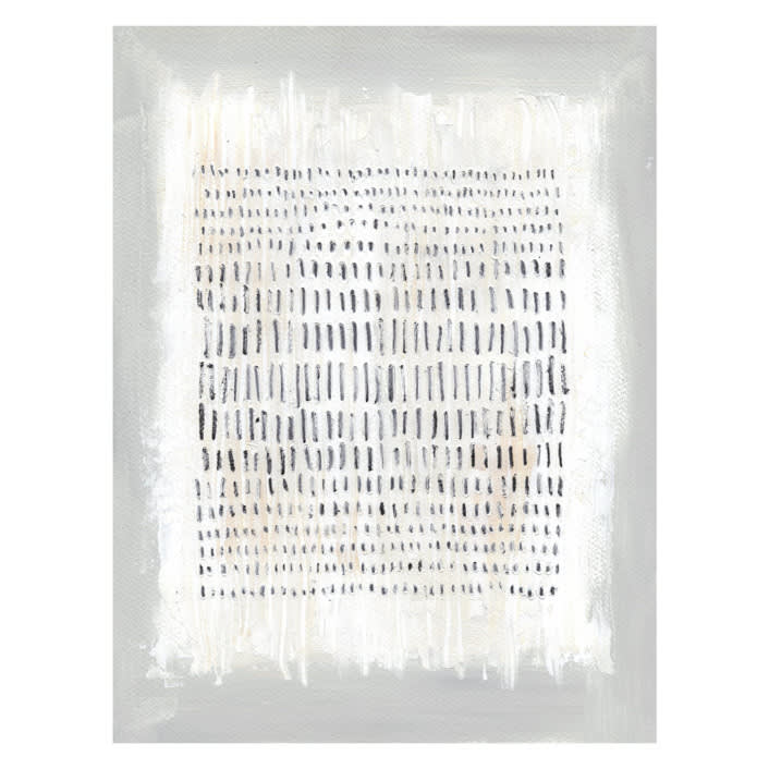 "Weaving Toward One Another" - Original Mixed Media in white by Khara Ledonne