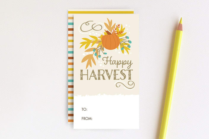 "Happy Harvest" - Stationery in Butterscotch by Red Impressionz - Front