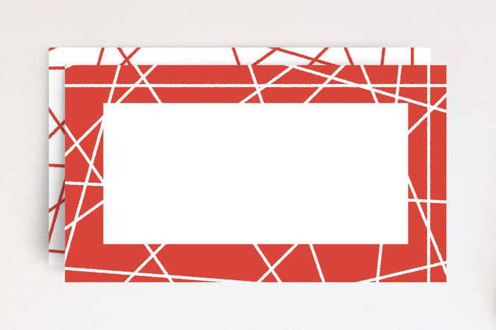 "rhythmic lines" - Stationery in Tomato by Kim Chow - Front