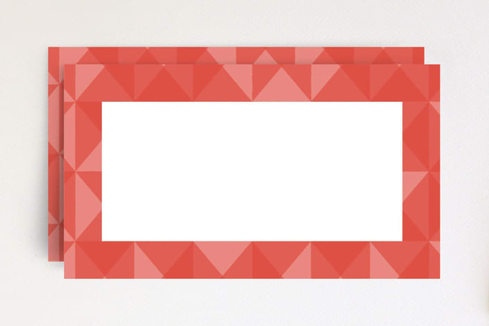 "monochromatic shapes" - Stationery in Tomato by Kim Chow - Front