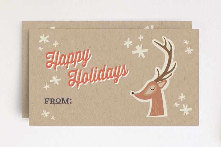 "retro happy holiday " - Stationery in rear red by Stacy Cooke - Front