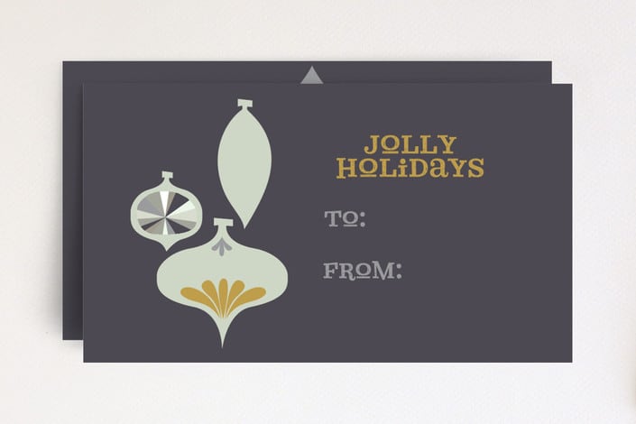 "Retro Jolly-Holiday" - Stationery in retro blue by Stacy Cooke - Front