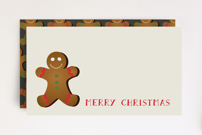 "Gingerbread Cookies" - Stationery in Gingerbread by Lisa Travis - Front
