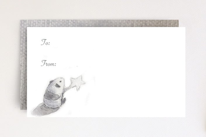 "Baby Gift Mini Cards" - Stationery in Pure White by Sarah Holden - Front