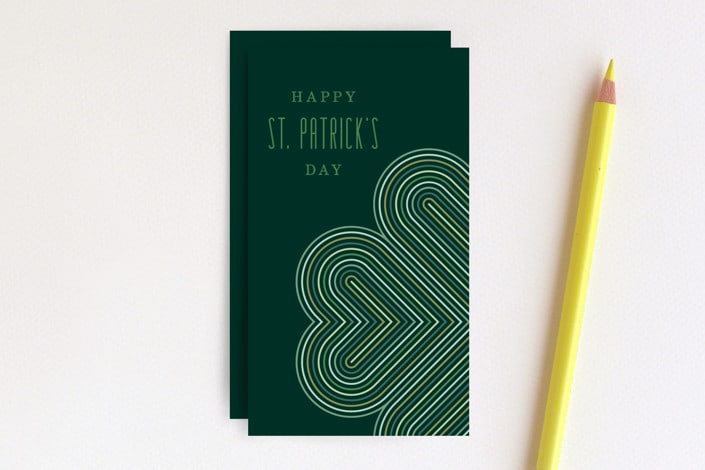 "Multicolored Clover Gift Tag" - Stationery in Pine by Amber Barkley - Front