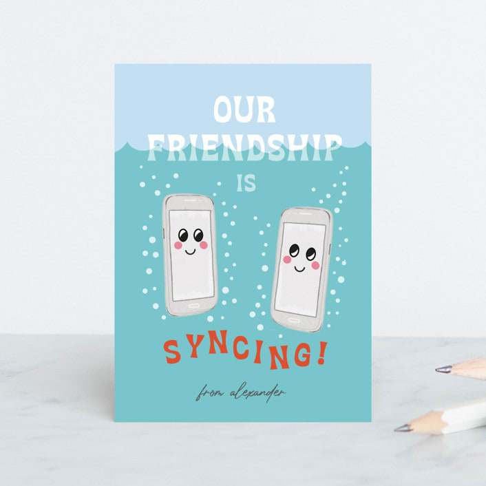 "syncing" - Personal Stationery in water by Deborah Chou - Front