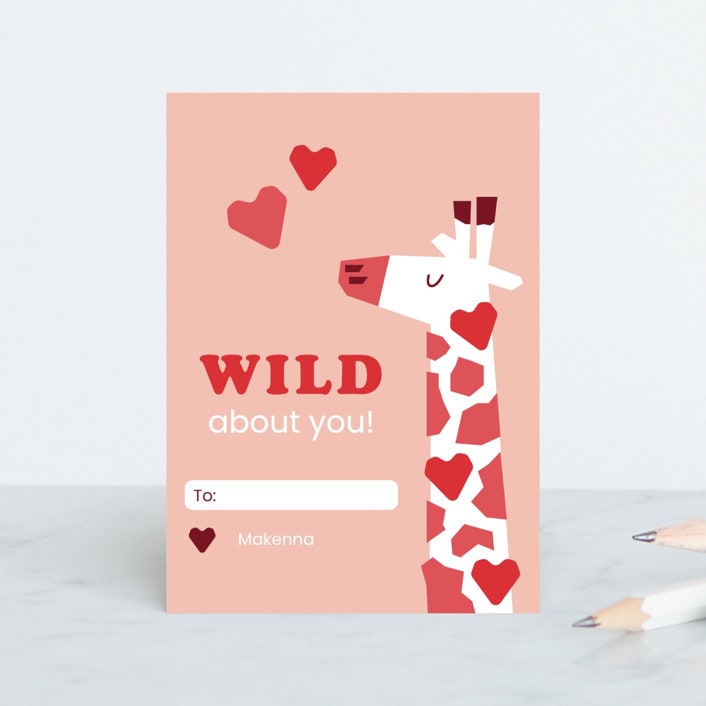 "Wild Valentine" - Personal Stationery in Cherry by Poised Avenue - Front