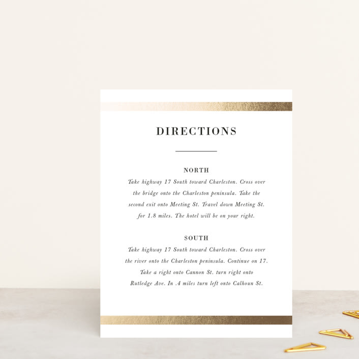"Classic Monogram" - Mitzvah Direction Cards in Powder by Stacey Meacham - Front