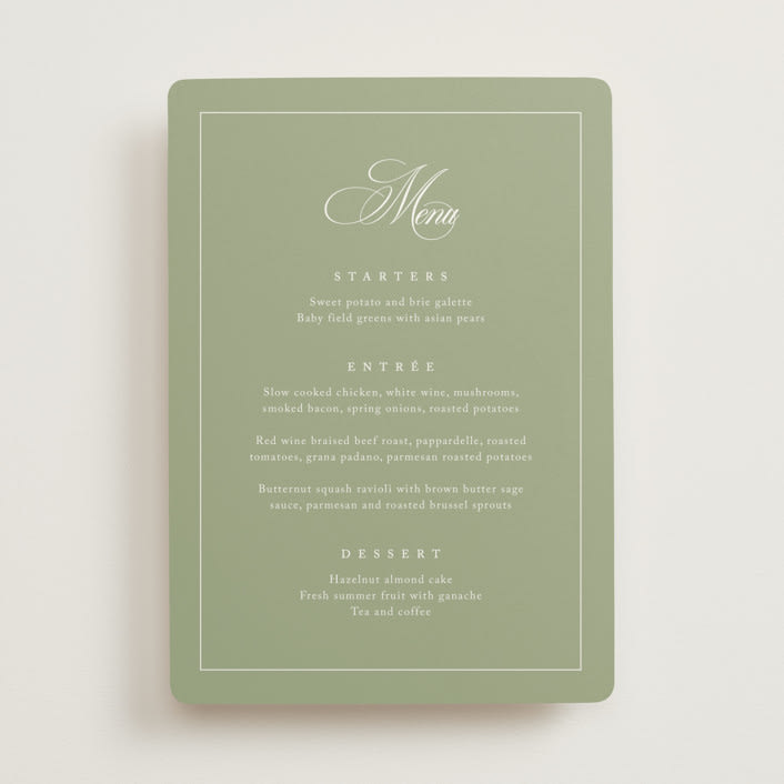 "Greenwood" - Menus in Garden by Kelly Schmidt - Front