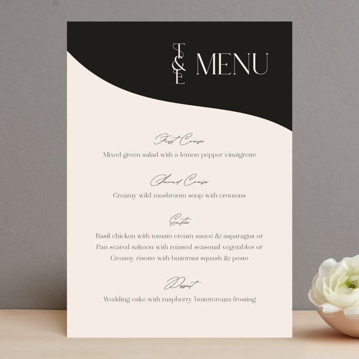 "Engraved" - Menus in Charcoal by Claudia Orengo - Front