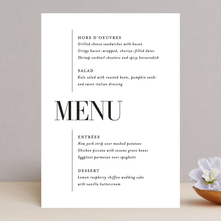 "This and That" - Menus in Diamond by Jessica Corliss - Front