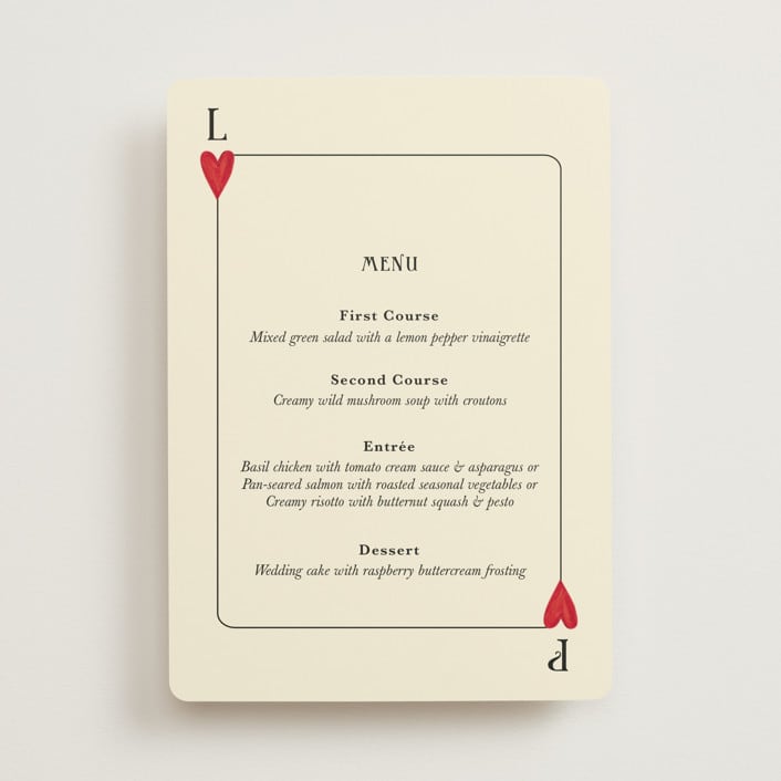 "Red Hearts" - Menus in Champagne by Helena Vitto - Front