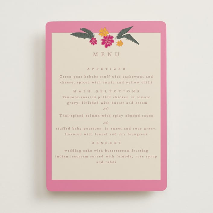 "Phool Bahar" - Menus in Patta by Creo Study - Front