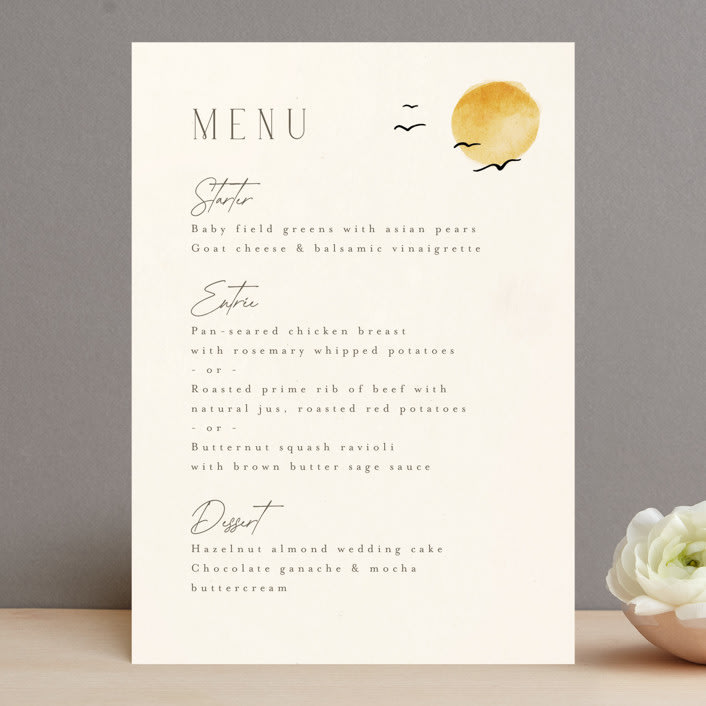 "ataraxia" - Menus in Ivory by Anastasia Makarova - Front