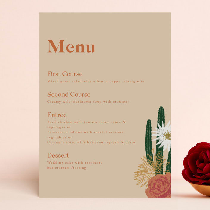 "boho desert" - Menus in Sand by Cass Loh - Front