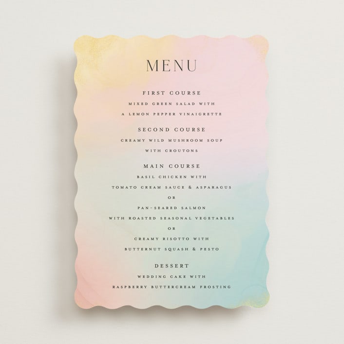 "marshmallow" - Menus in Sunrise by Petra Kern - Front