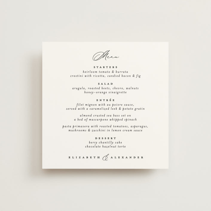 "Grande" - Menus in Cotton by Carolyn Nicks - Front