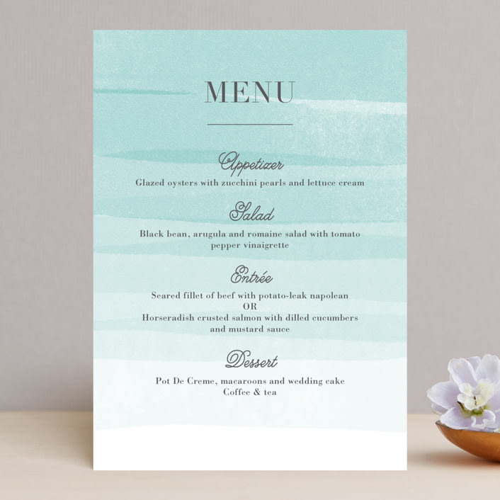 "Old Post Road" - Menus in Sea Salt by Jennifer Wick - Front