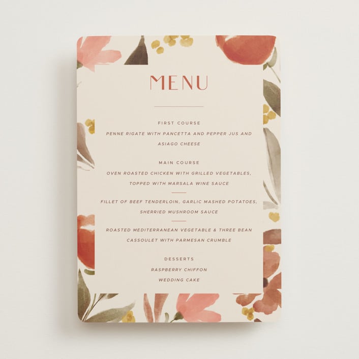 "Giardino" - Menus in Saffron by Vera Lim - Front