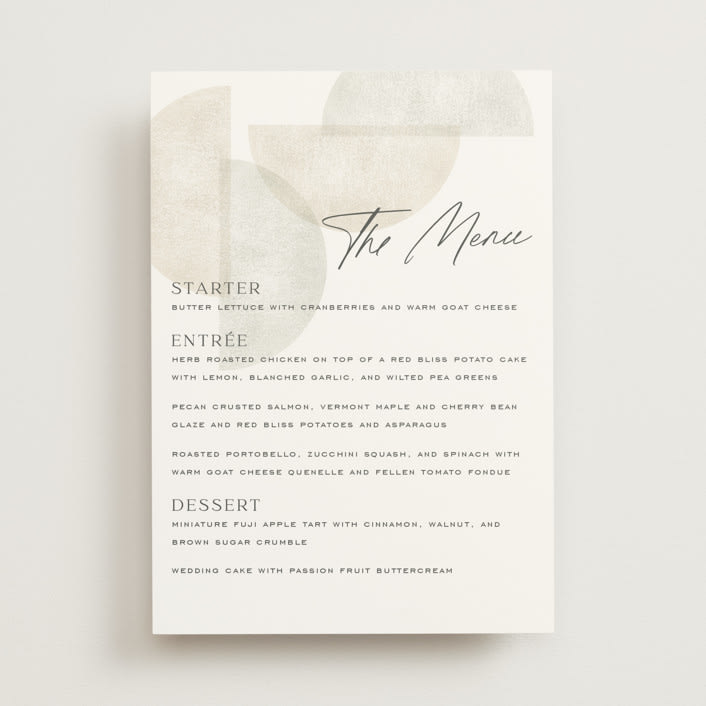 "Camille" - Menus in Stone by Jackie Crawford - Front