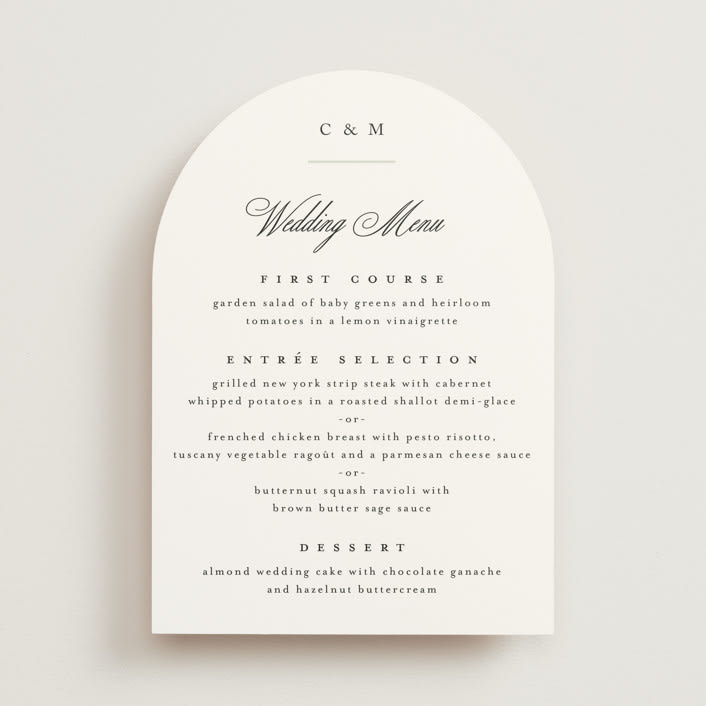 "Conley" - Menus in Leaf by Kristie Kern - Front