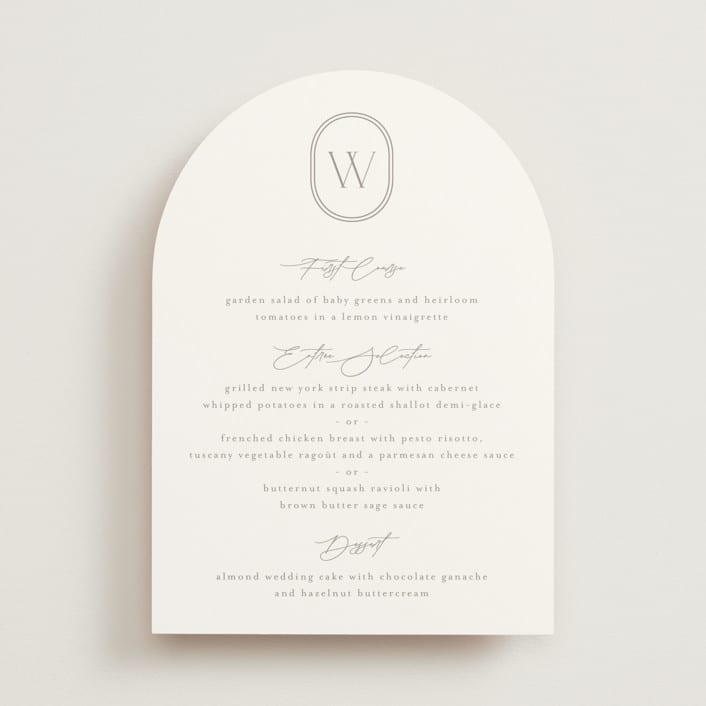 "The Hudson" - Menus in Latte by Kristie Kern - Front
