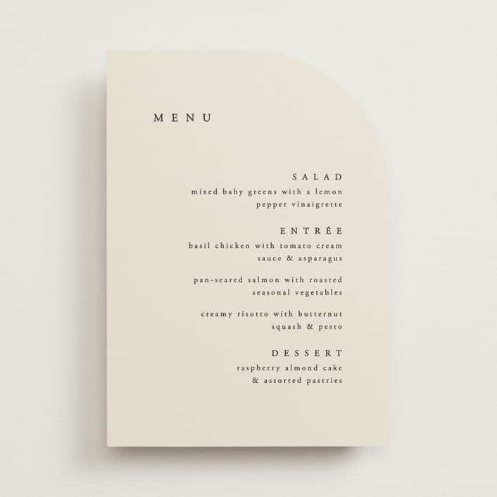 "Simply" - Menus in Linen by Brianne Larsen - Front