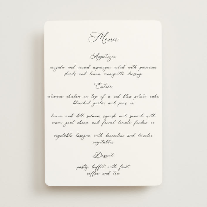 "Poem" - Menus in Snow by Maja Cunningham - Front