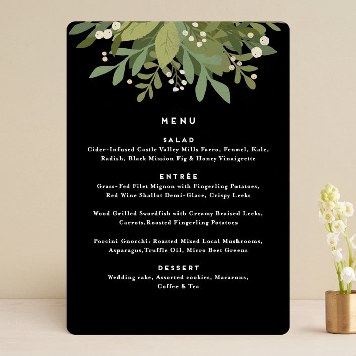 "Laurel of Greens" - Menus in Midnight by Jennifer Wick - Front