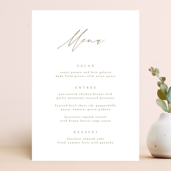 "Napa" - Menus in Golden by Kelly Schmidt - Front