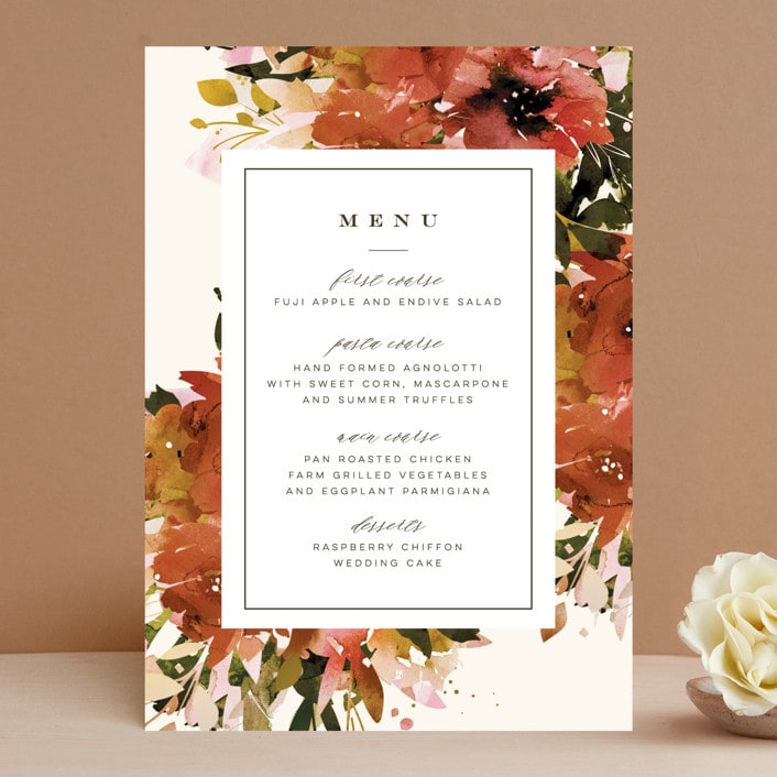 "Eden" - Menus in Poinsettia by Lori Wemple - Front
