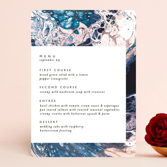 "swirl" - Menus in Celestial by Alethea and Ruth - Front