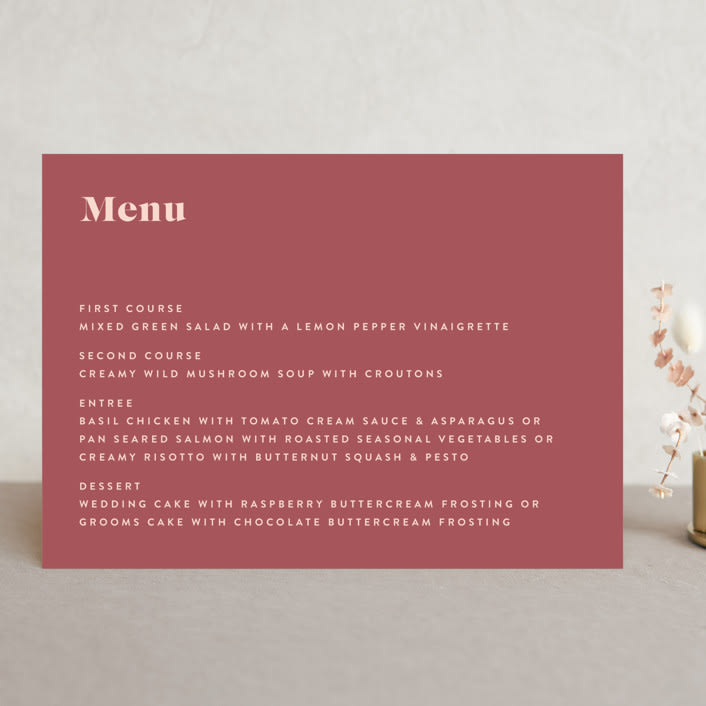 "headline" - Menus in Rust by Melissa Egan of Pistols - Front