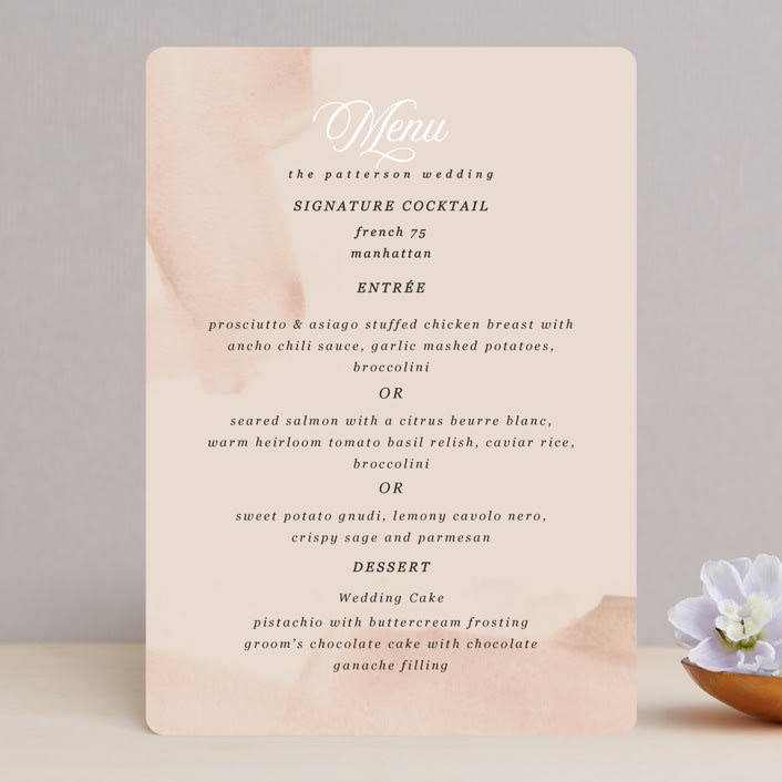 "Romance" - Menus in Snowball by Anna Elder - Front