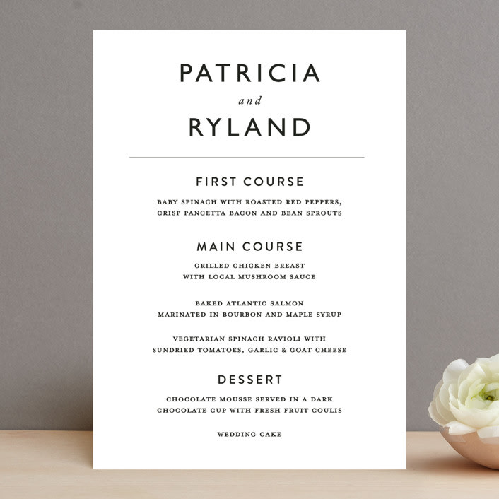 "Ordered Grace" - Menus in Snow by That Girl Press - Front