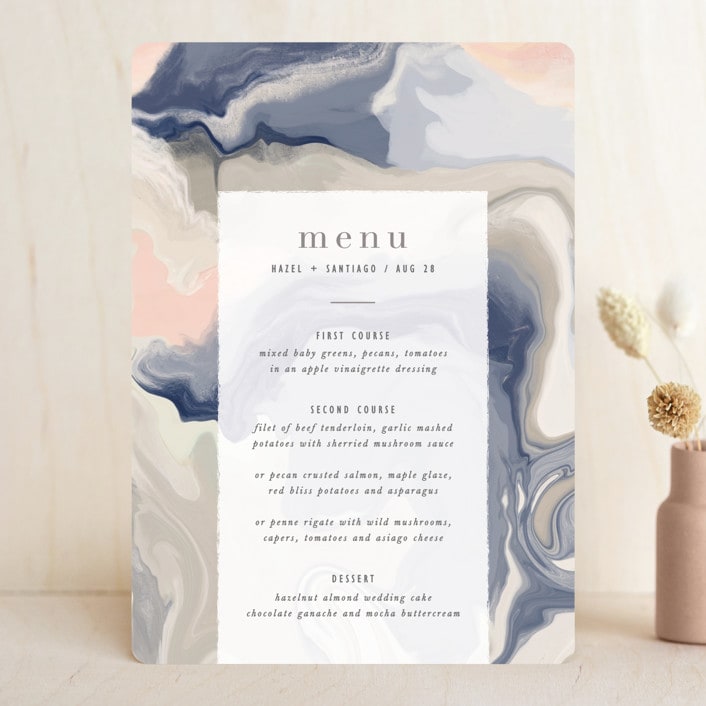 "marble majesty" - Menus in Mountain Range by Hooray Creative - Front
