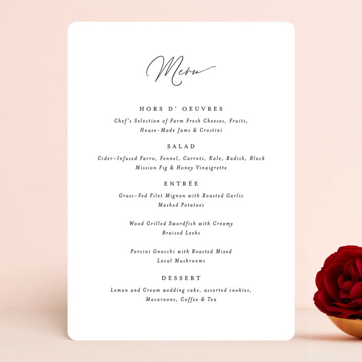"Tallulah" - Menus in Linen by Jennifer Wick - Front