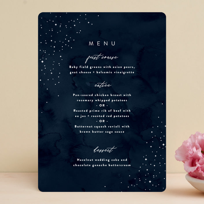 "Celestial" - Menus in Night Sky by Carly Reed Walker - Front