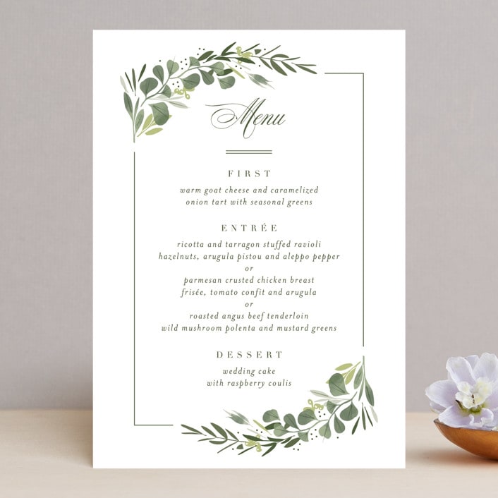 "Ensconce" - Menus in Leaf by Kristie Kern - Front