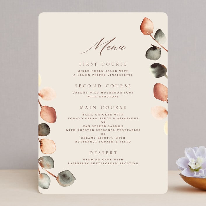 "Bella Mia" - Menus in Autumn by Petra Kern - Front