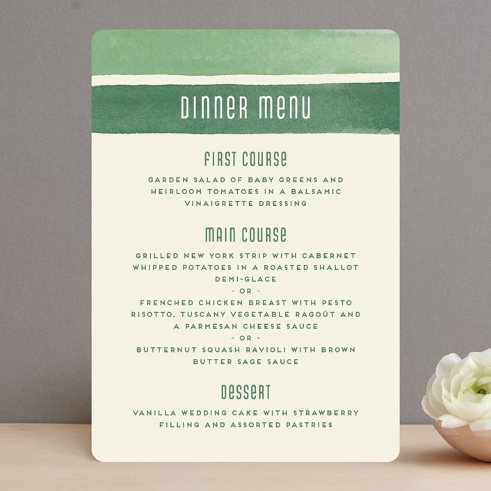 "Double Rainbow" - Menus in Cactus by Pink House Press - Front
