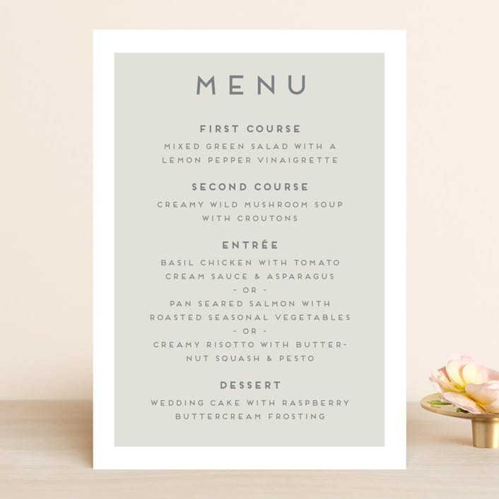 "Grounded in Love" - Menus in Porcelain by Nicole Walsh - Front