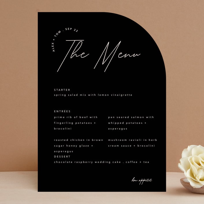 "Aesthetic" - Menus in Blush by Liz Conley - Front