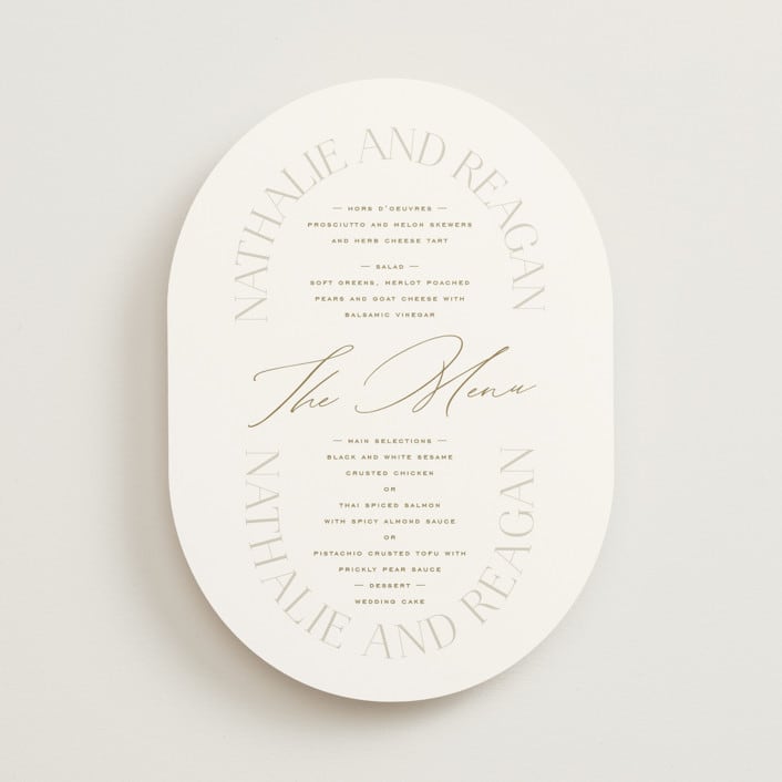 "oval" - Menus in Natural by Leah Bisch - Front
