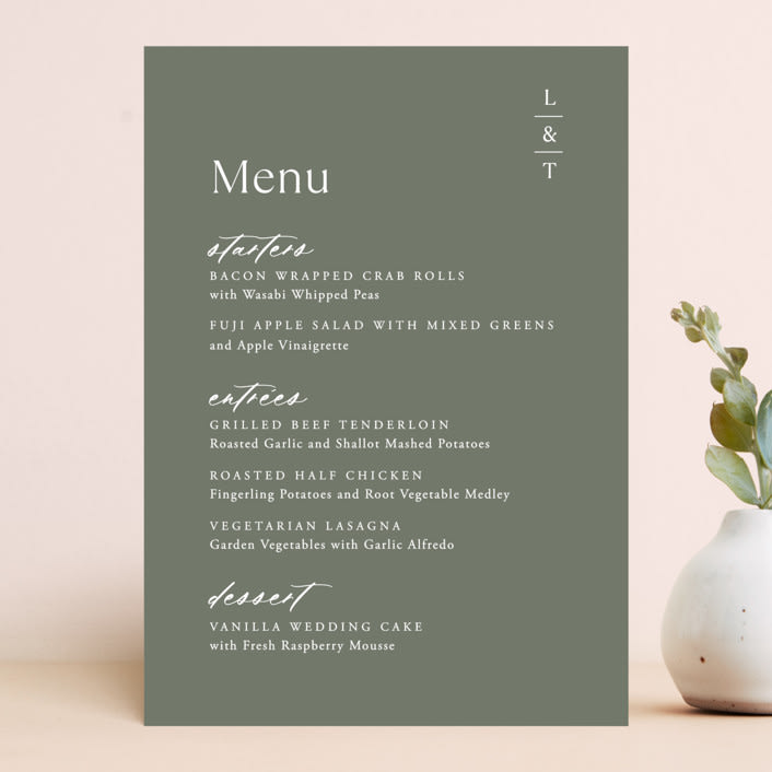 "Modern Bookmark" - Menus in Cactus by Jill Means - Front