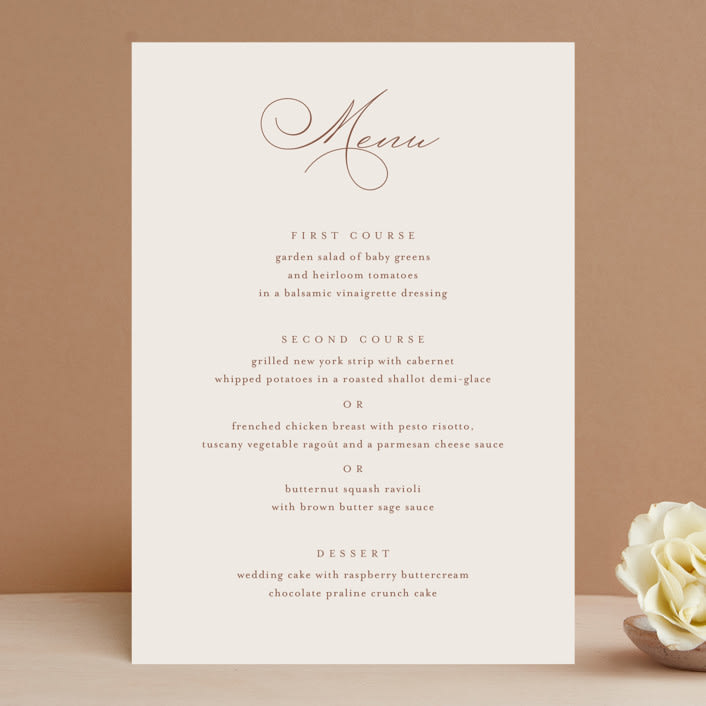 "Delicate Names" - Menus in Buttercream by Jessica Williams - Front